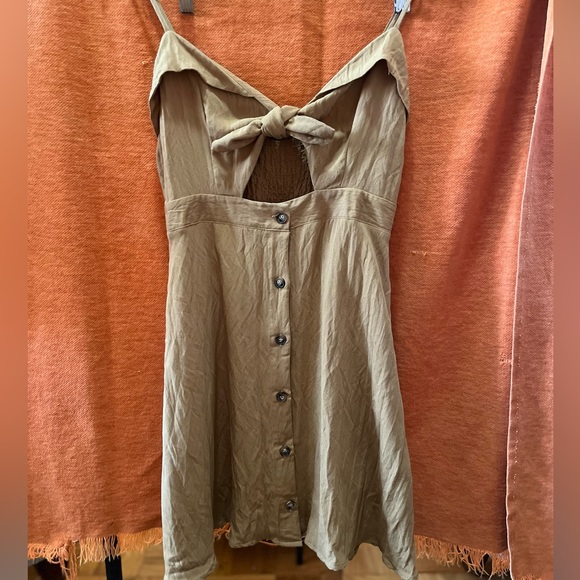 Women's Boho Twist Front Cami A Line Mini Dress Size: M - Picture 6 of 8